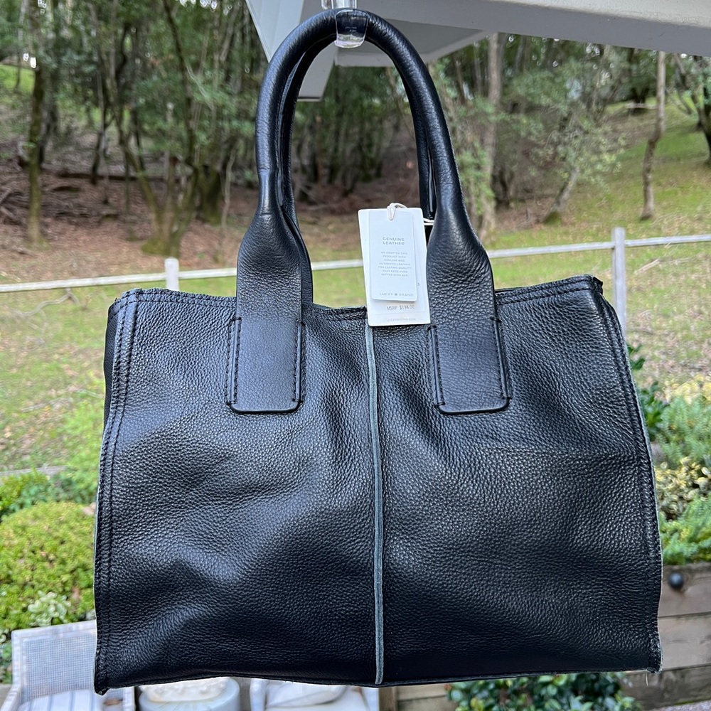 Lucky Brand - black leather Dina tote bag